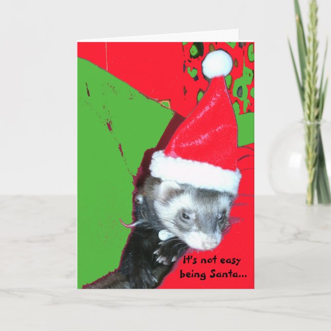 It's Not Easy Being Santa Christmas Card (Front)