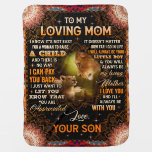 It's Not Easy For A Woman Raise A Child Son To Mom Baby Blanket