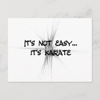 It's Not Easy - Karate Gray Postcard