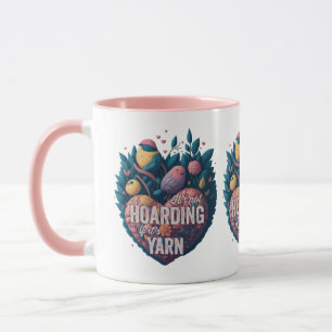 It's not hoarding if it's yarn - cute birds heart mug