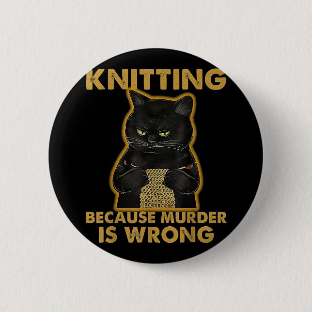 It's Not Hoarding If It's Yarn Knitting Lover Knit Button (Front)
