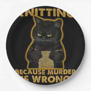 It's Not Hoarding If It's Yarn Knitting Lover Knit Paper Plates
