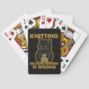 It's Not Hoarding If It's Yarn Knitting Lover Knit Poker Cards