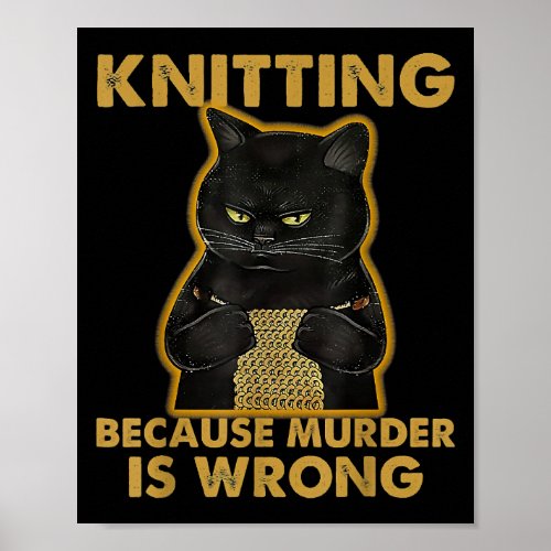 Its Not Hoarding If Its Yarn Knitting Lover Knit Poster