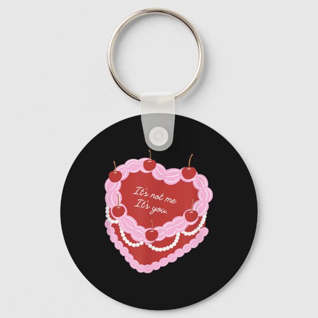 Its Not Me Its You Heart Cake  Keychain (Front)