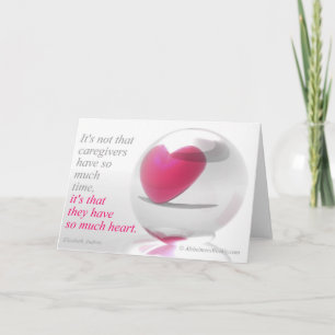 It's not that caregivers have so much time, letterpress thank you card