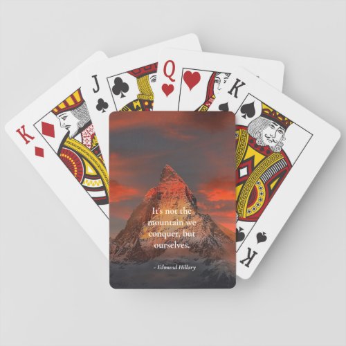  Its Not The Motivational Quote Red Mount Everest Poker Cards