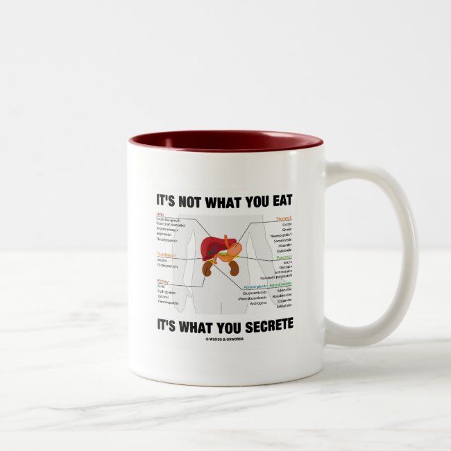 It's Not What You Eat It's What You Secrete Two-Tone Coffee Mug
