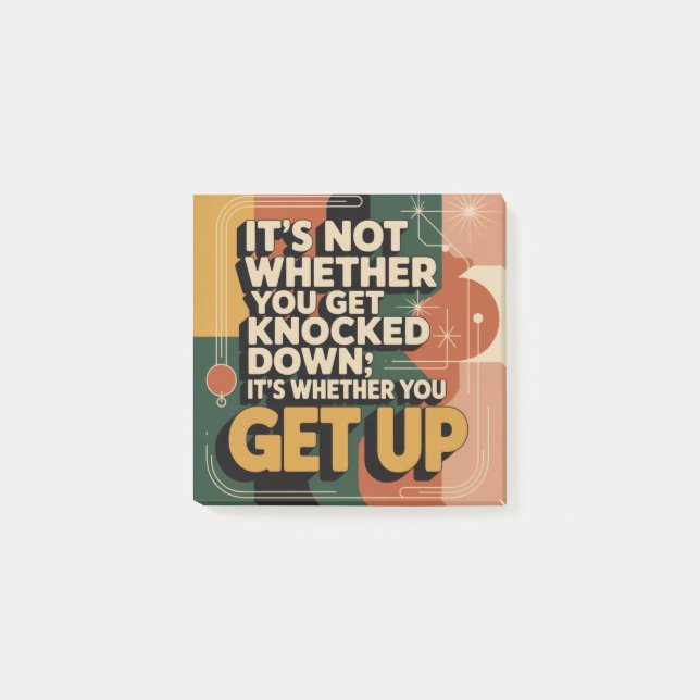It's Not Whether You Get Knocked Down Post-it Notes (Front)