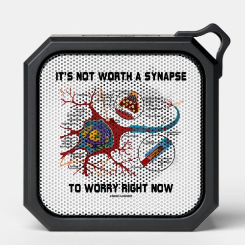 Its Not Worth A Synapse To Worry Right Now Humor Bluetooth Speaker