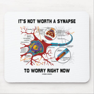 It's Not Worth A Synapse To Worry Right Now Neuron Mouse Pad