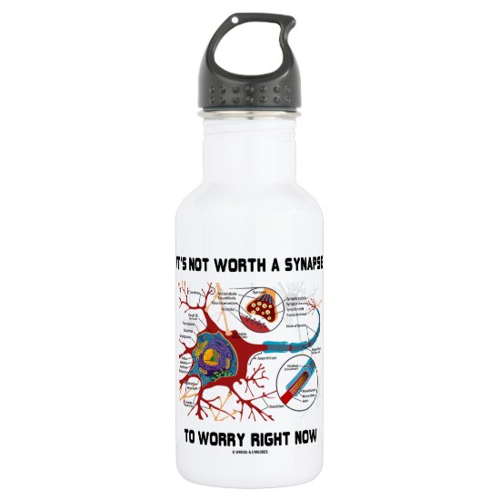 It's Not Worth A Synapse To Worry Right Now Water Bottle