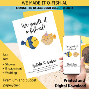 It's O-FISH-AL Funny Cute Summer Bridal Shower Invitation