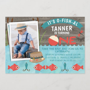 Its O-fish-al Or Fishing 1st Birthday Invitation