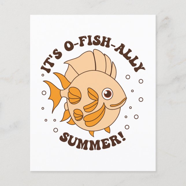 It's O-fish-ally Summer Fish Pun Flyer (Front)