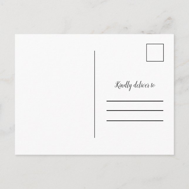 It's Official Elopement Wedding Photo Announcement Postcard (Back)