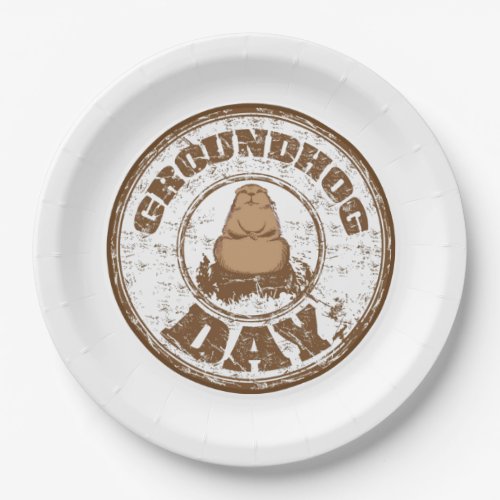 Its Official Groundhog Day Party Paper Plate