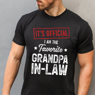It's Official I'm The Favorite Grandpa-In-Law T-Shirt