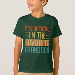 It's Official I'm the Favorite Grandson  T-Shirt