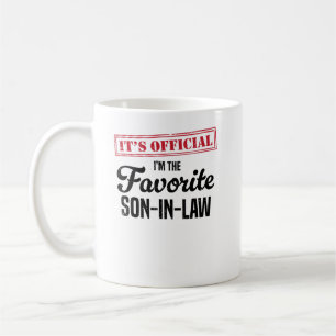 It's official i'm the favorite son-in-law coffee mug