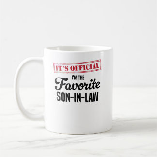It's official i'm the favorite son-in-law coffee mug