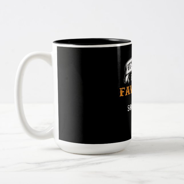 Its Official I'm The Favorite Son in Law Funny Two-Tone Coffee Mug (Left)