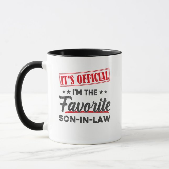 It's Official I'm the Favorite Son-in-law Mug (Left)
