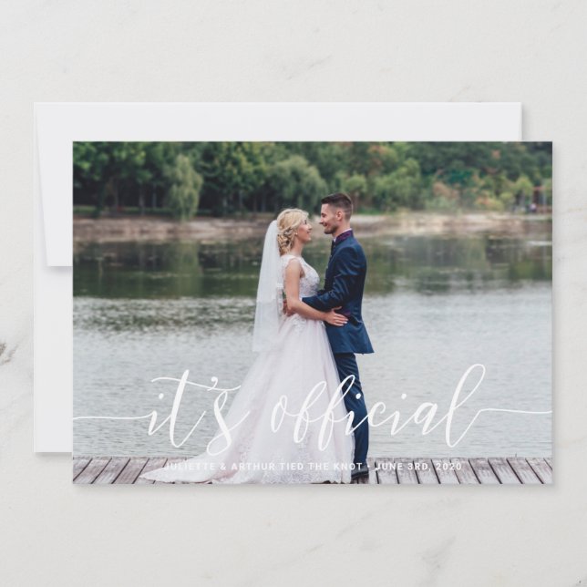 It's Official Marriage/Wedding Announcement (Front)