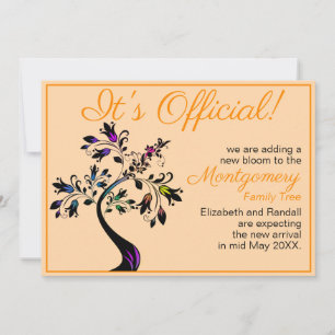 It's Official We're Expecting Flowering Tree Baby Announcement