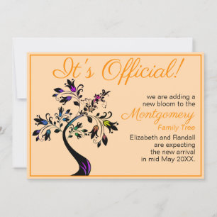 It's Official We're Expecting Flowering Tree Baby Announcement