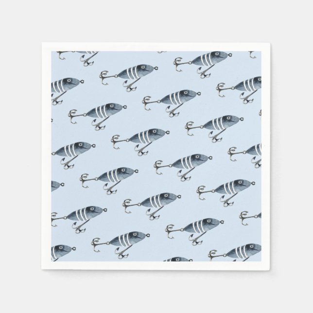It's O'fishal Fishing Boy Birthday Napkins (Front)