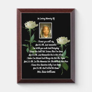 It's Ok Memorial  Award Plaque