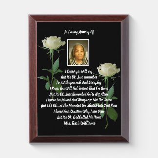 It's Ok Memorial  Award Plaque