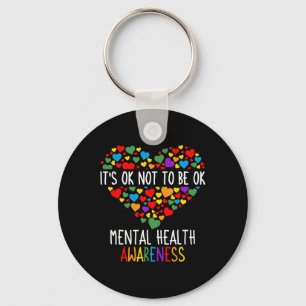It's Ok Not To Be Ok Mental Health Awareness Green Keychain