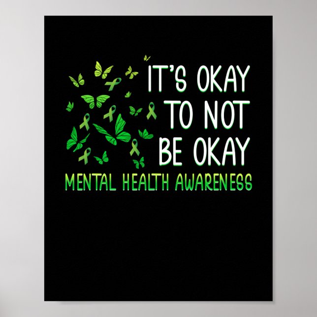 It's Ok Not To Be Ok Mental Health Awareness Poster (Front)