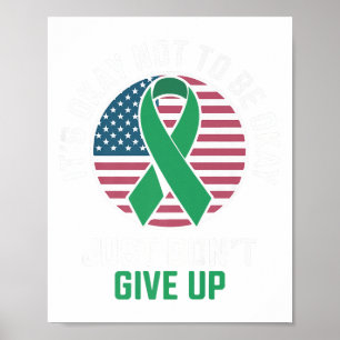 It's Ok Not To Be Ok Mental Health Awareness Ribbo Poster