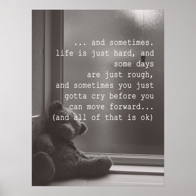 it's OK not to be OK Poster Encouragement Quote (Front)