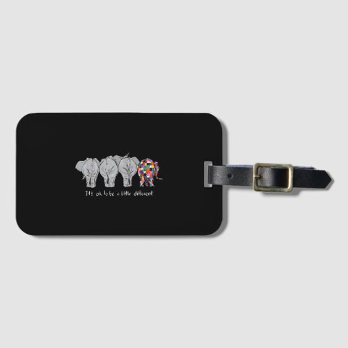 Its Ok To Be A Little Different  Elephant Funny Luggage Tag