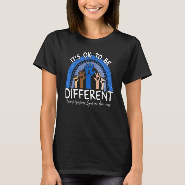 It's Ok To Be Different Aicardi Goutieres Syndrome T-Shirt (Front)