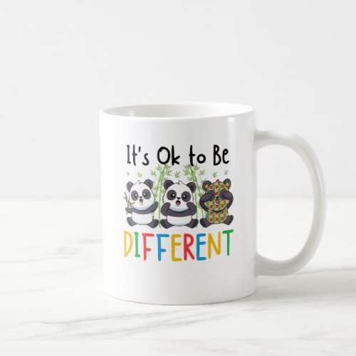 Its Ok To Be Different Autism Awareness Baby Panda Coffee Mug