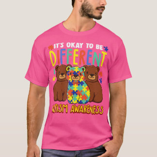 Its OK To Be Different Autism Awareness Bears T-Shirt