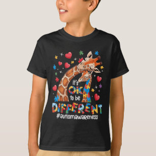 It's Ok To Be Different Autism Awareness Cute Gira T-Shirt