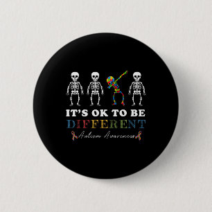 It's Ok To Be Different Autism Awareness Dabbing S Button