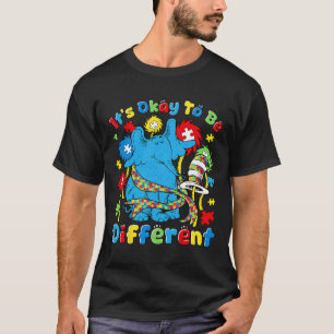 It's Ok To Be Different Autism Awareness Elephant  T-Shirt
