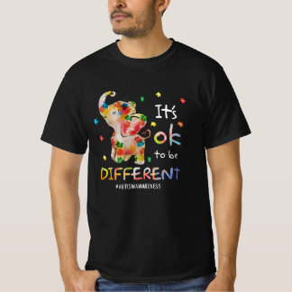 It's ok to be Different Autism Awareness Elephent T-Shirt
