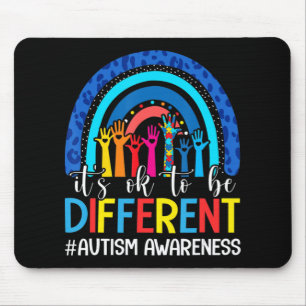 It's Ok To Be Different Autism Awareness Leopard R Mouse Pad