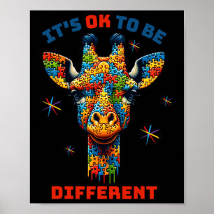 Its Ok To Be Different Autism Awareness Poster