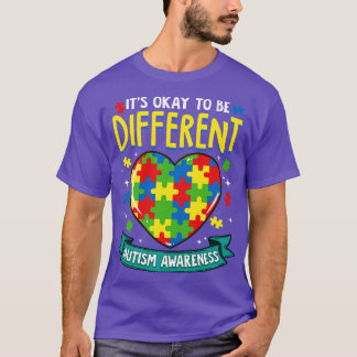 Its OK To Be Different Autism Awareness Puzzle 2 T-Shirt