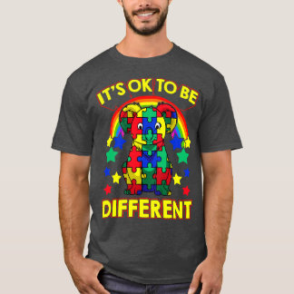 Its OK To Be Different Autism Awareness Puzzle 3 T-Shirt