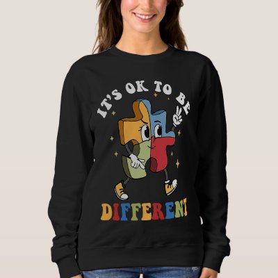 It's Ok To Be Different Autism Awareness Puzzle Pi Sweatshirt